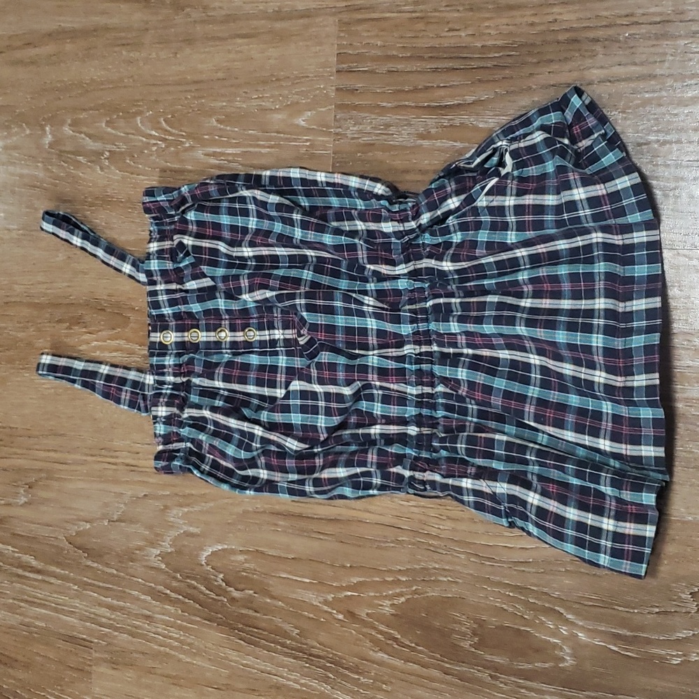 (XS) Old Navy Toddler Girl's Plaid Print Tartan 100% Cotton Dress Farmhouse